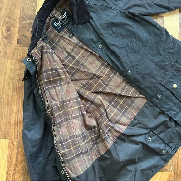 Barbour Dark Brown Waxed Coat - Picture 5 of 8